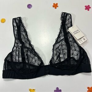Simone Perele Elegant Black Lace Bralette 38B NWT